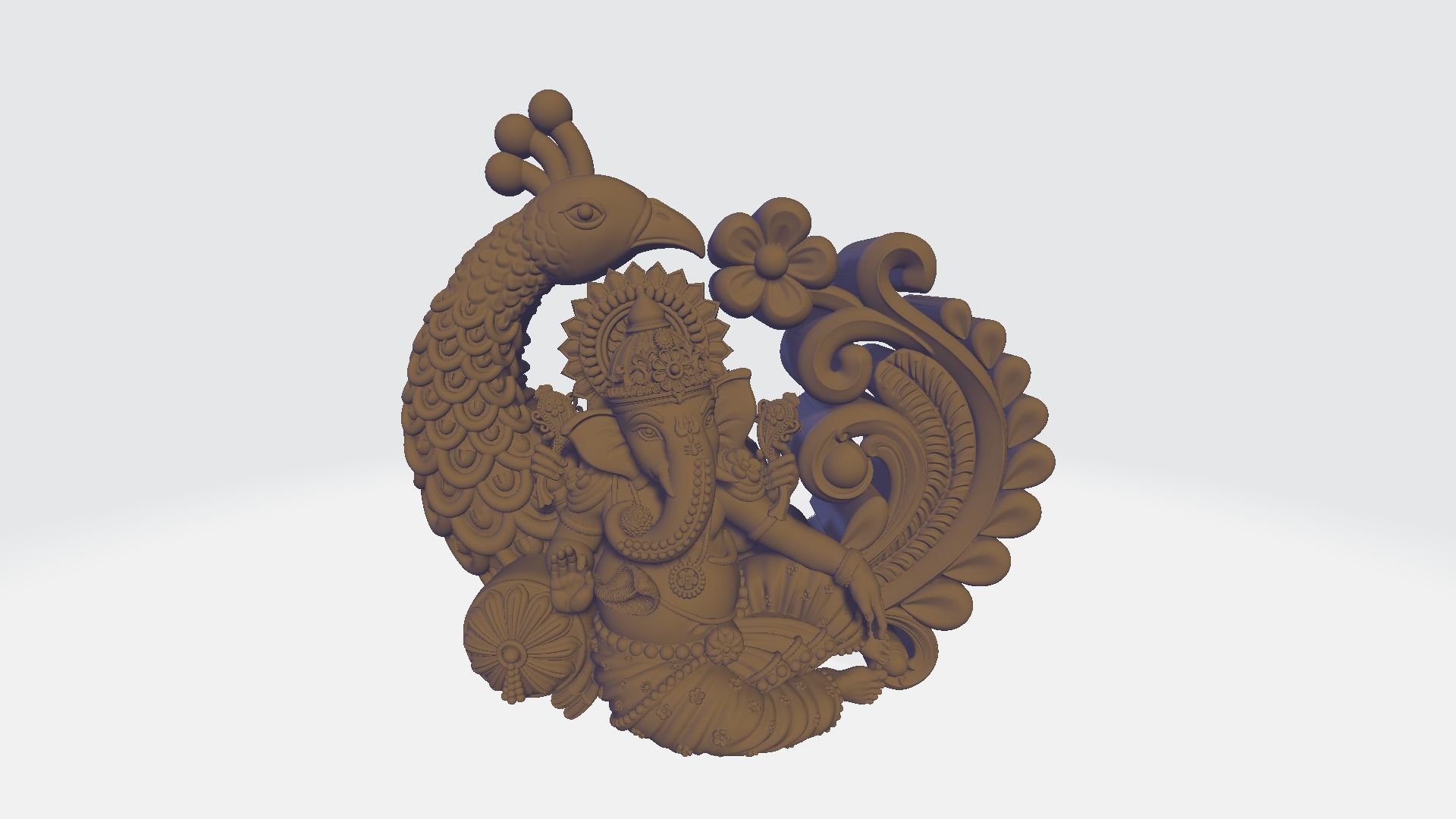 Peacock Ganesh Artwork-37 3D print model_5