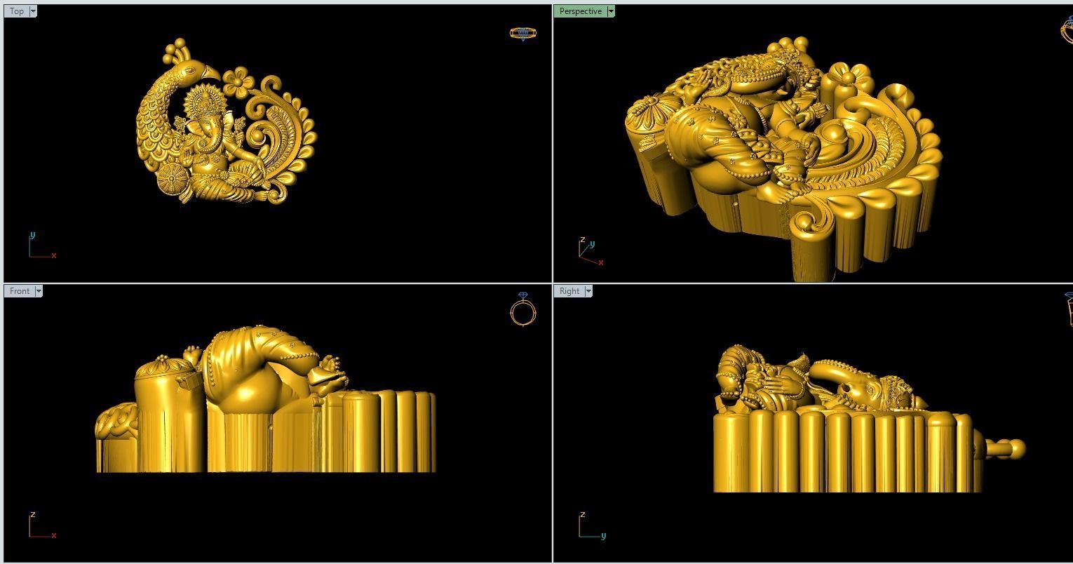 Peacock Ganesh Artwork-37 3D print model_9