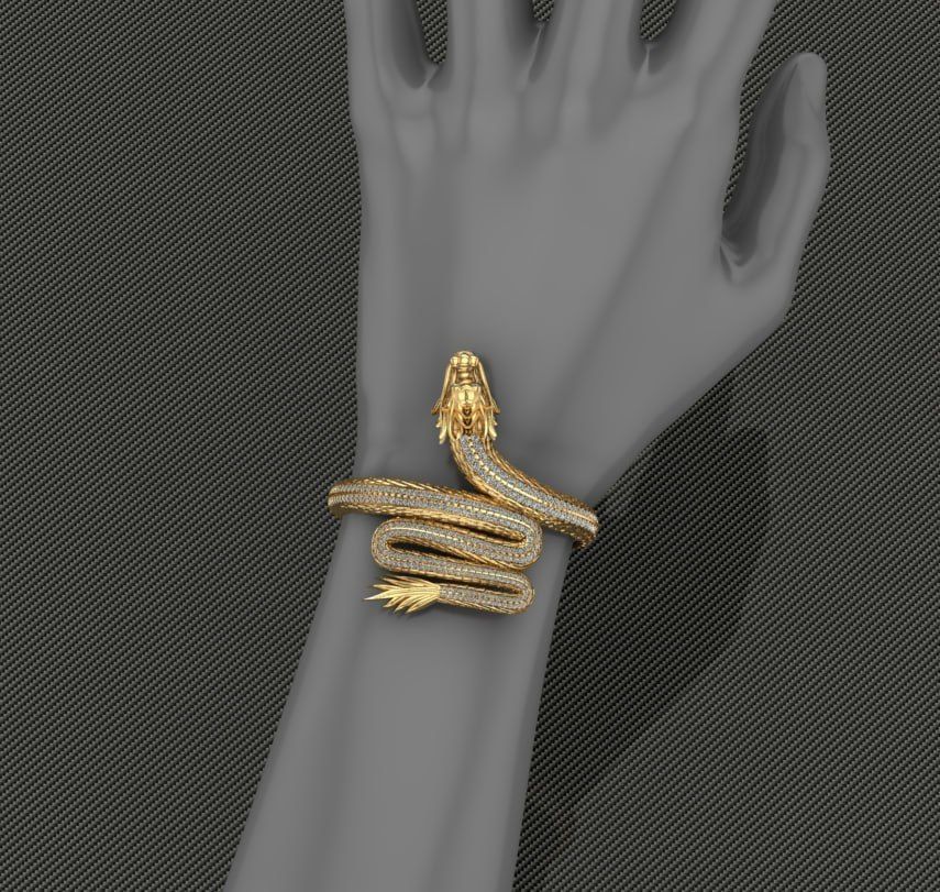 Dragon bracelets   3D print model_4