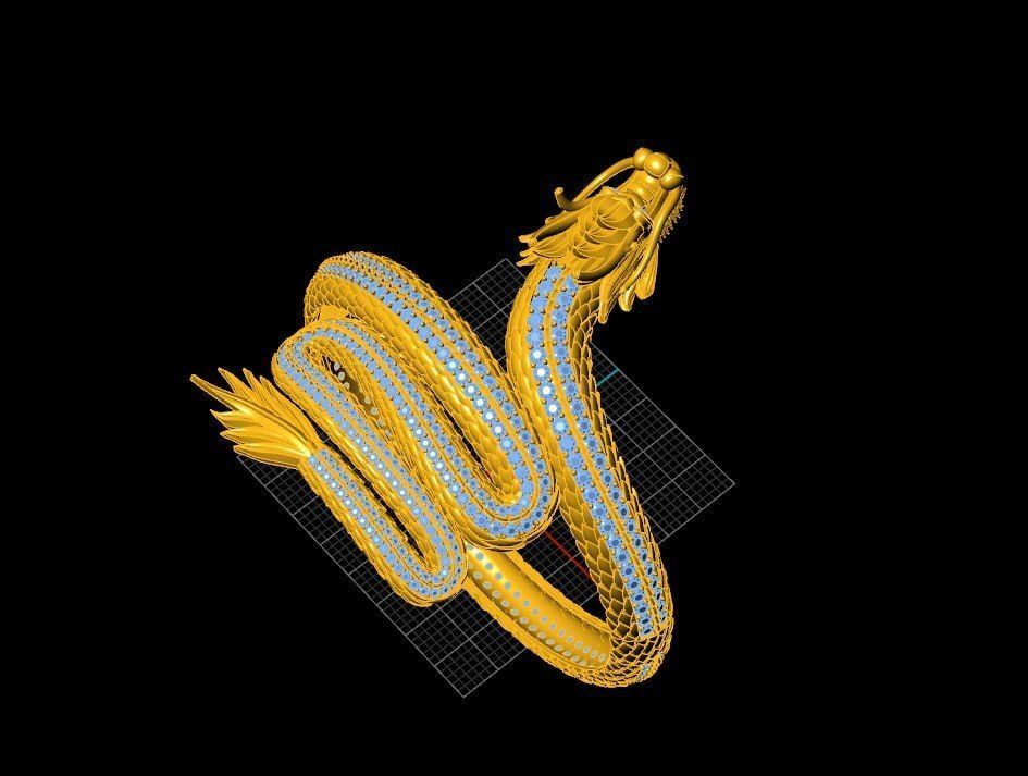 Dragon bracelets   3D print model_2