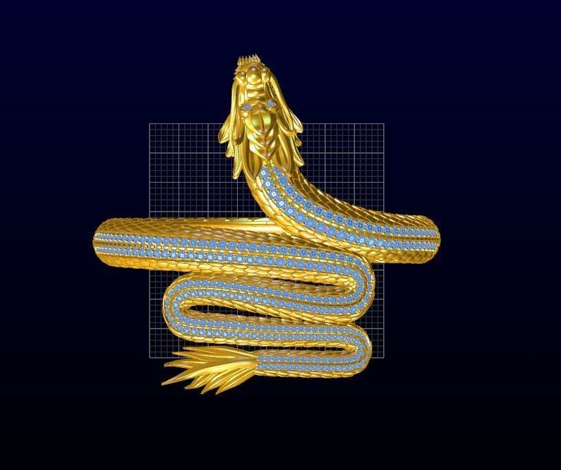 Dragon bracelets   3D print model_3