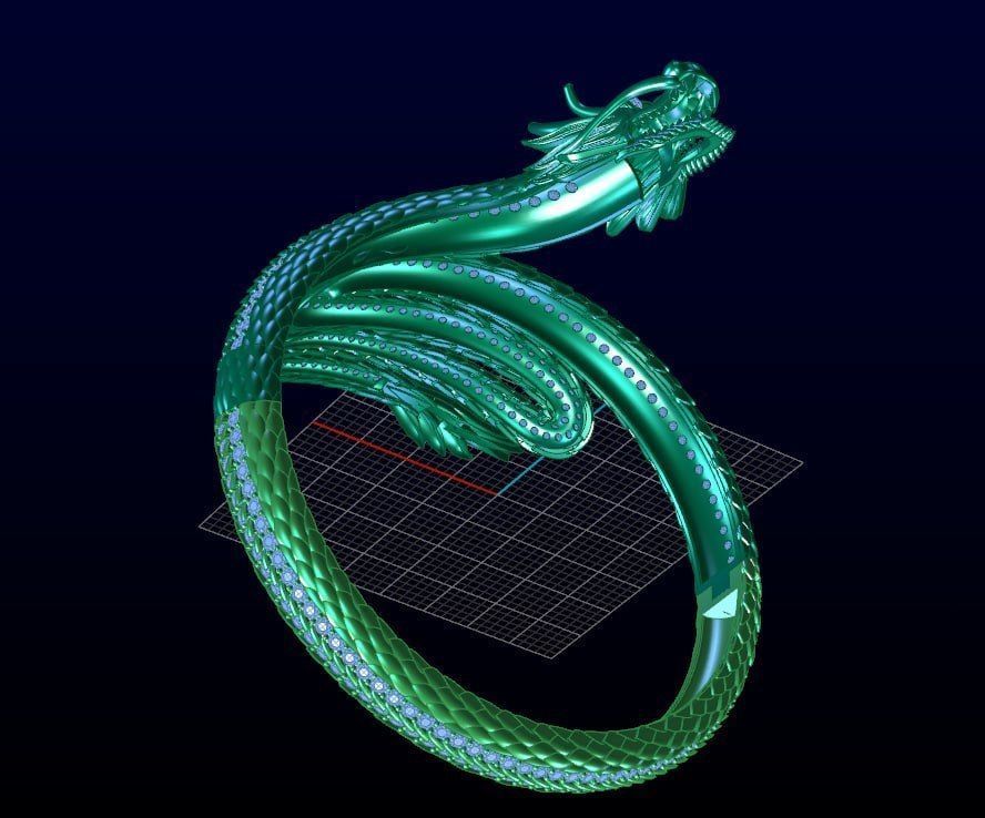 Dragon bracelets   3D print model_1