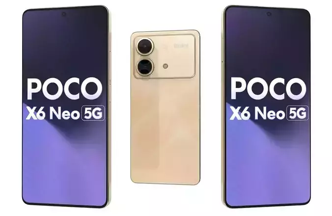 Xiaomi Poco X6 Neo Gold 3D model