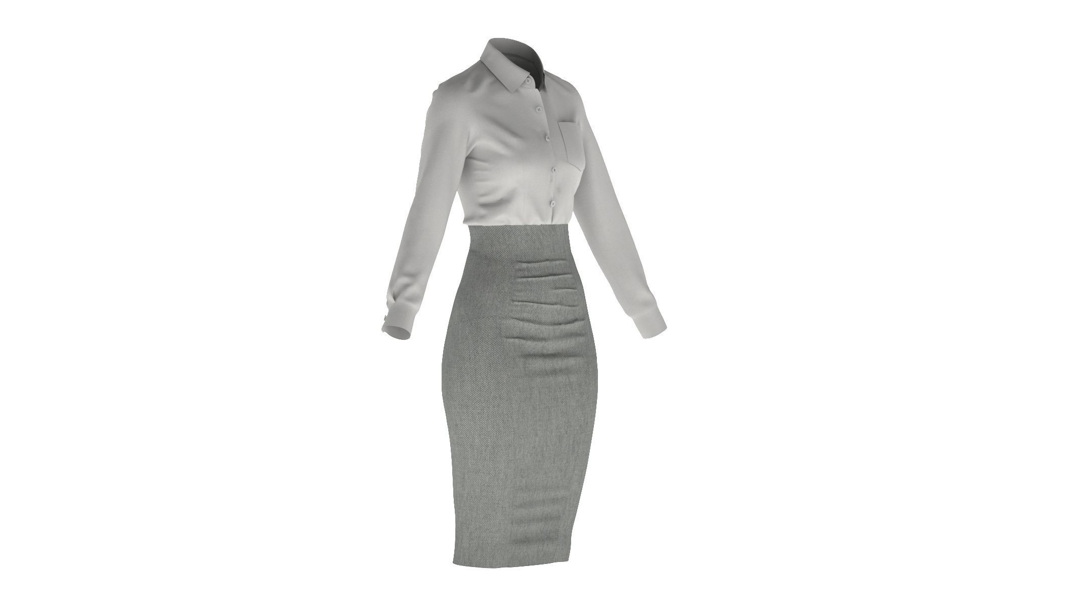 Woman Outfit 03 3D model_1