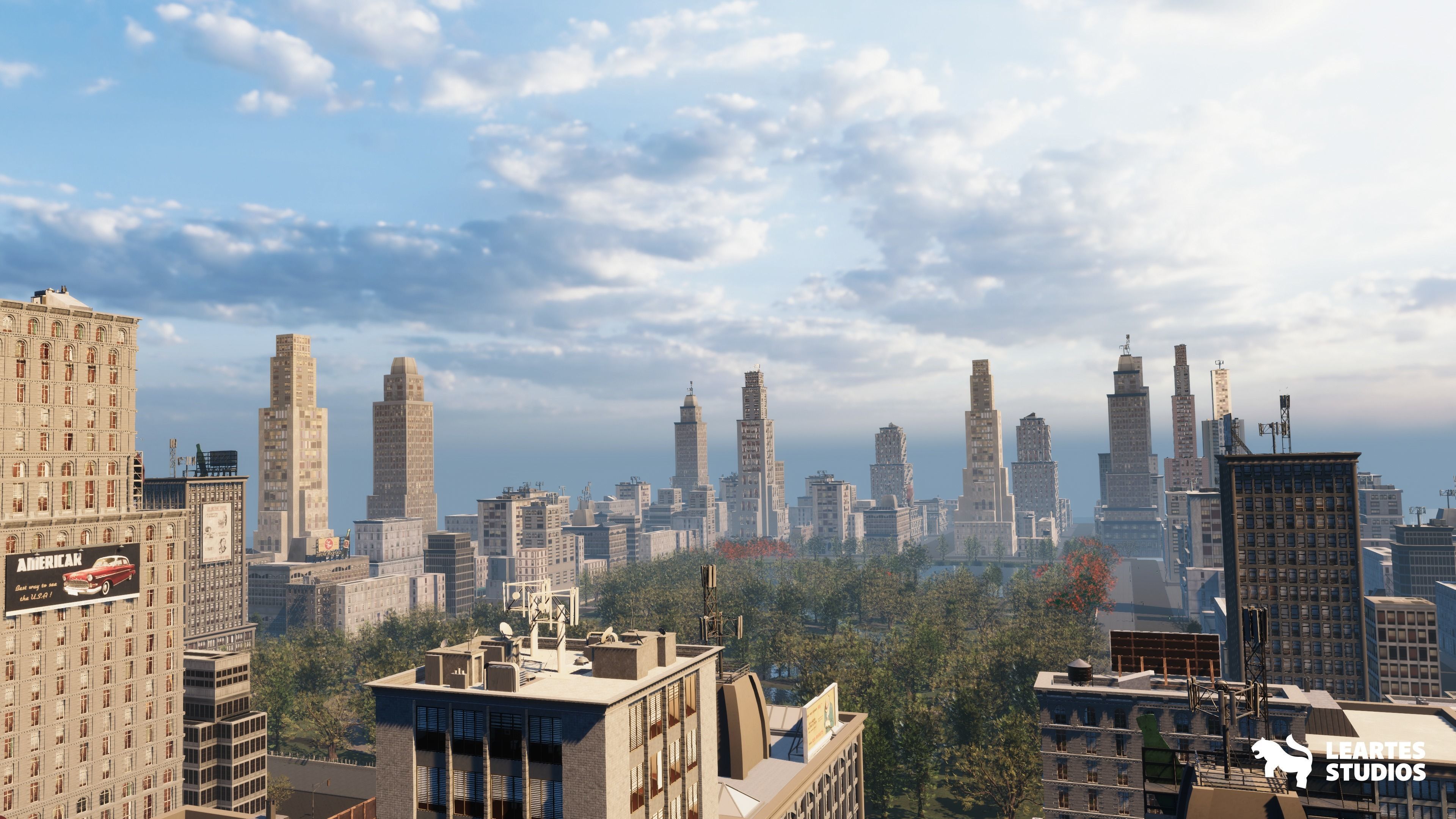 1950s NYC Environment Megapack Low-poly 3D model_12