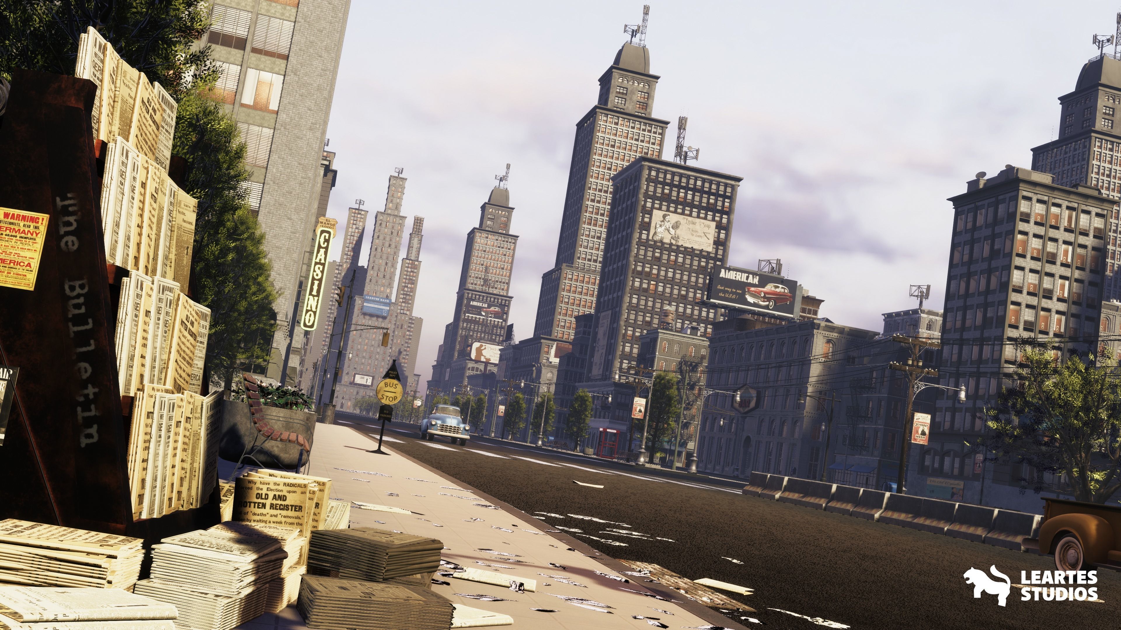 1950s NYC Environment Megapack Low-poly 3D model_6