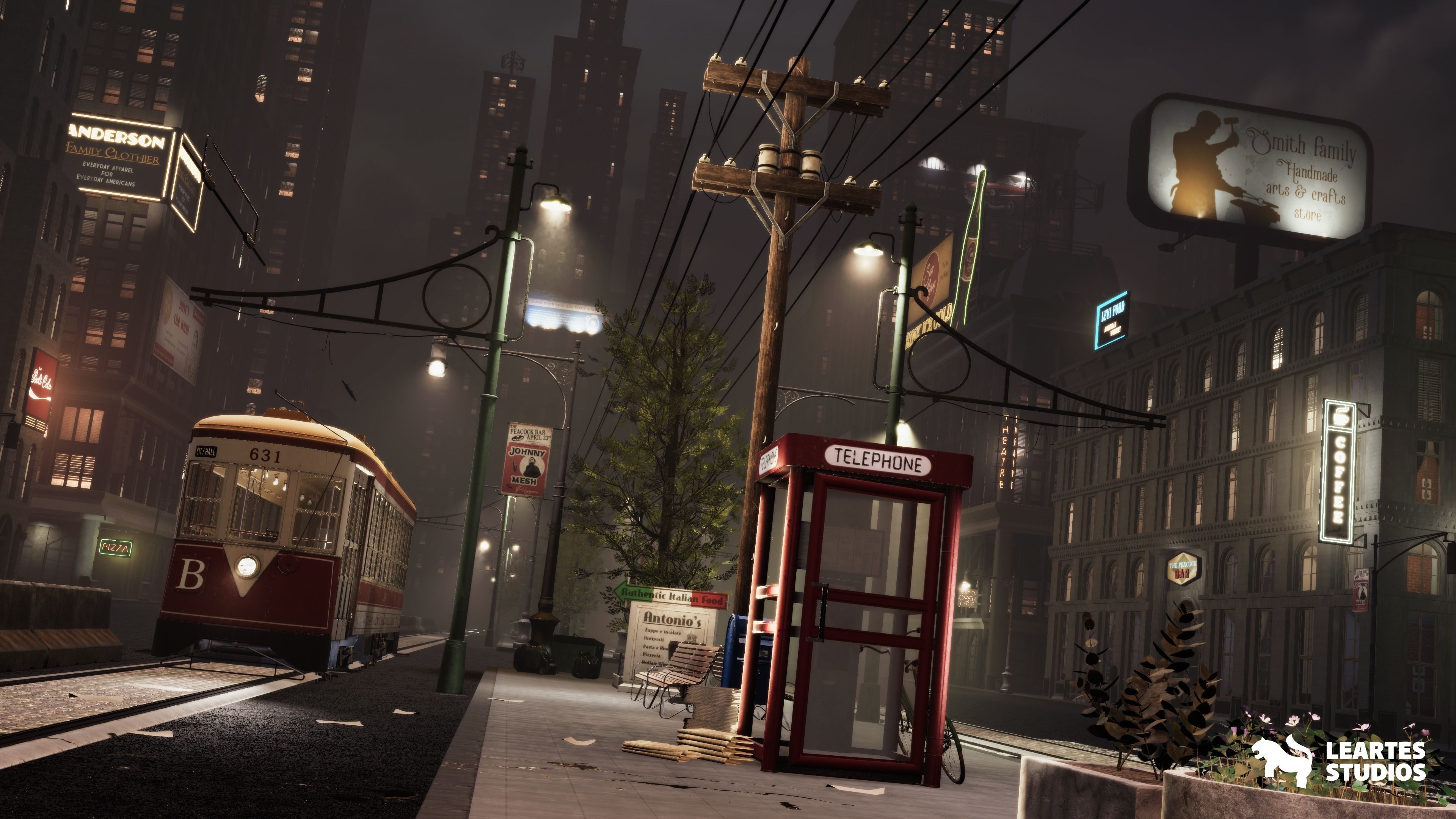 1950s NYC Environment Megapack Low-poly 3D model_19