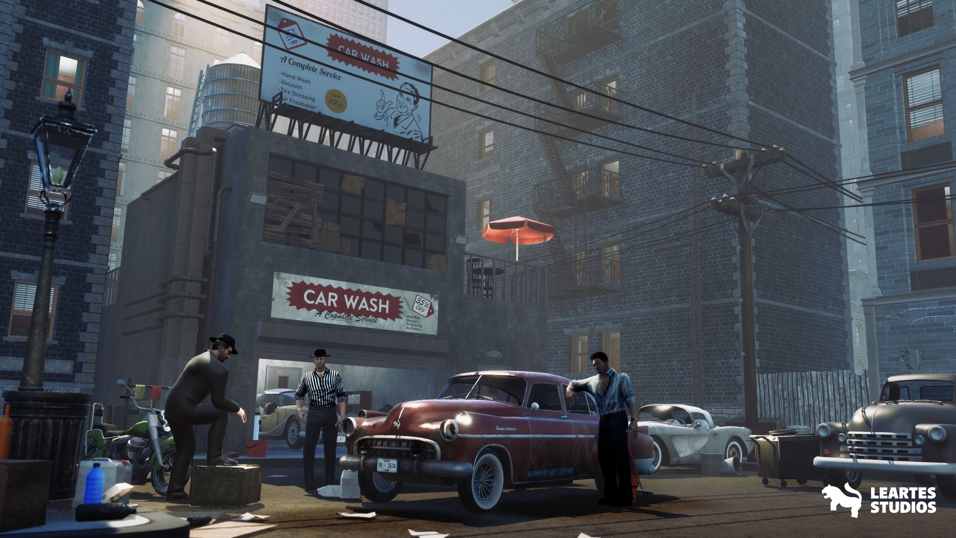 1950s NYC Environment Megapack Low-poly 3D model_1