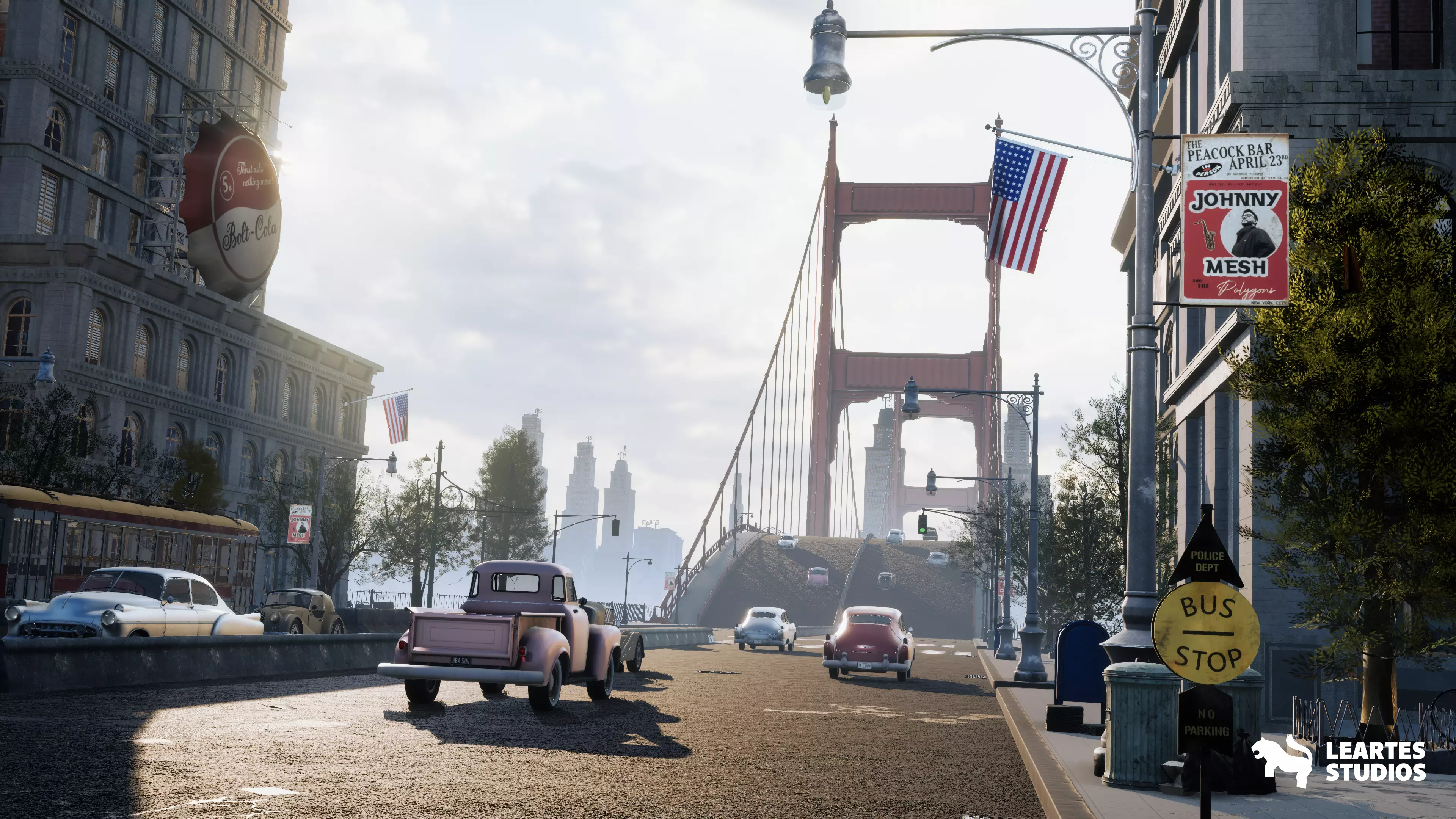 1950s NYC Environment Megapack Low-poly 3D model_0