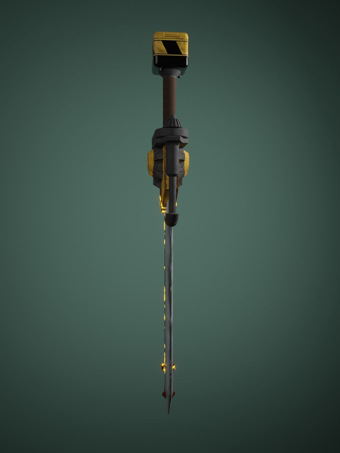 Metal Sword 3D model_3
