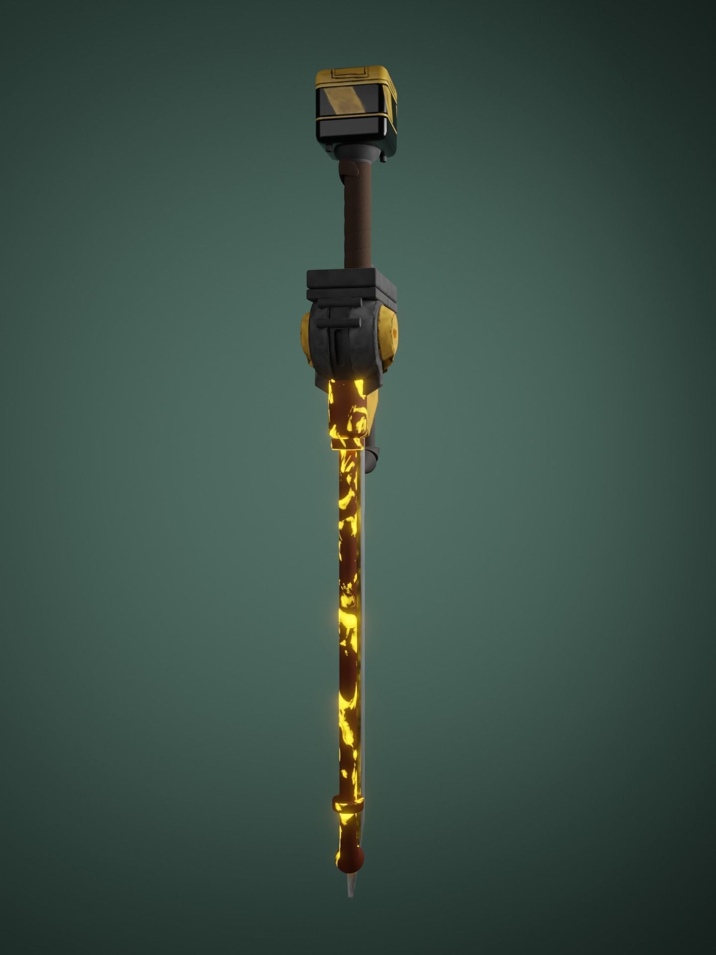 Metal Sword 3D model_2