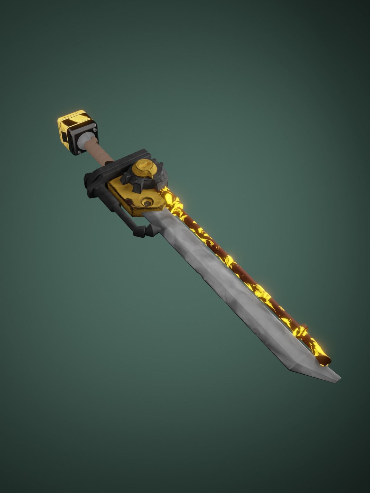 Metal Sword 3D model_4