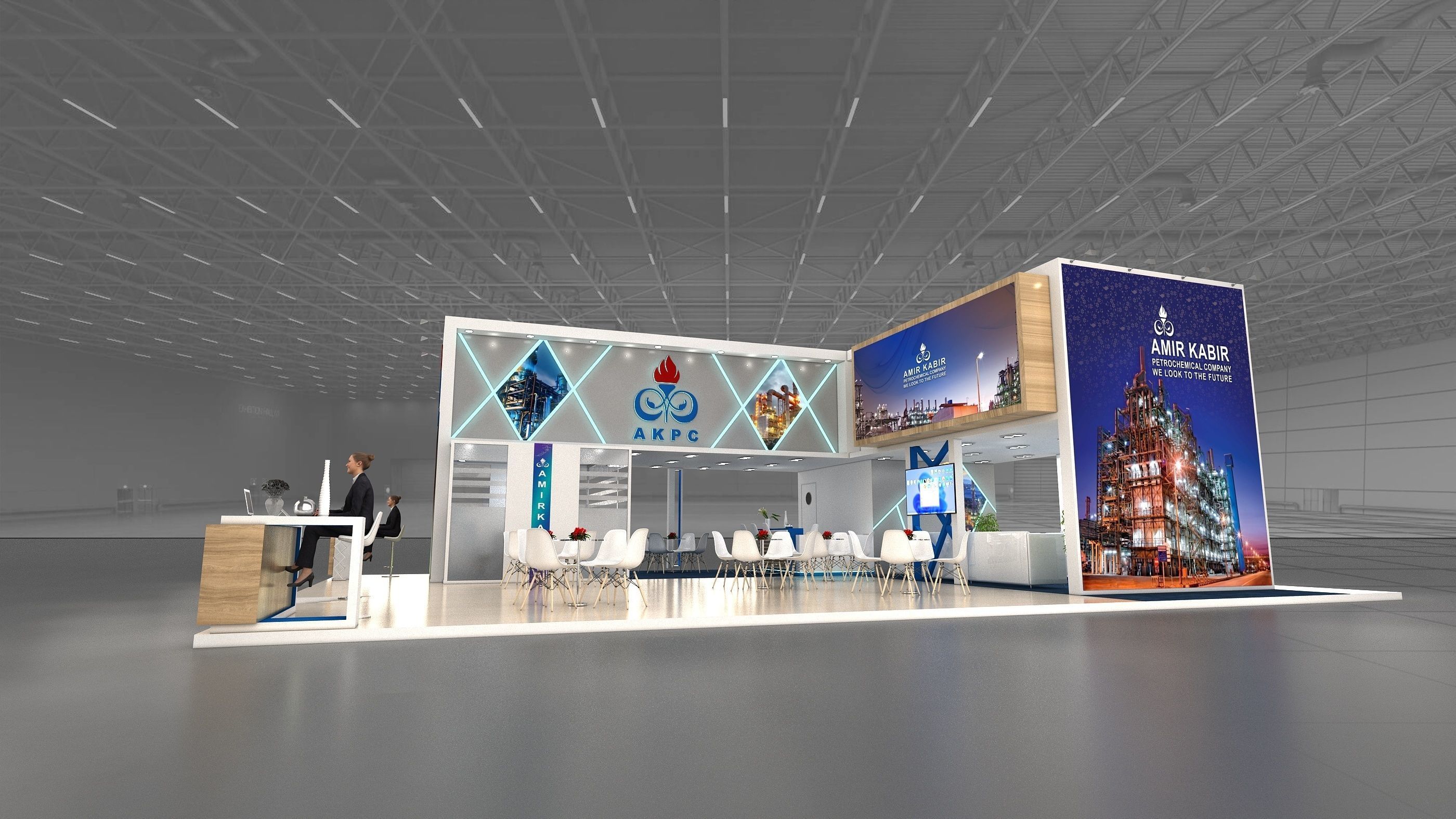 14X10 EXHIBITION STAND ALL SIDE OPEN 3D model_2