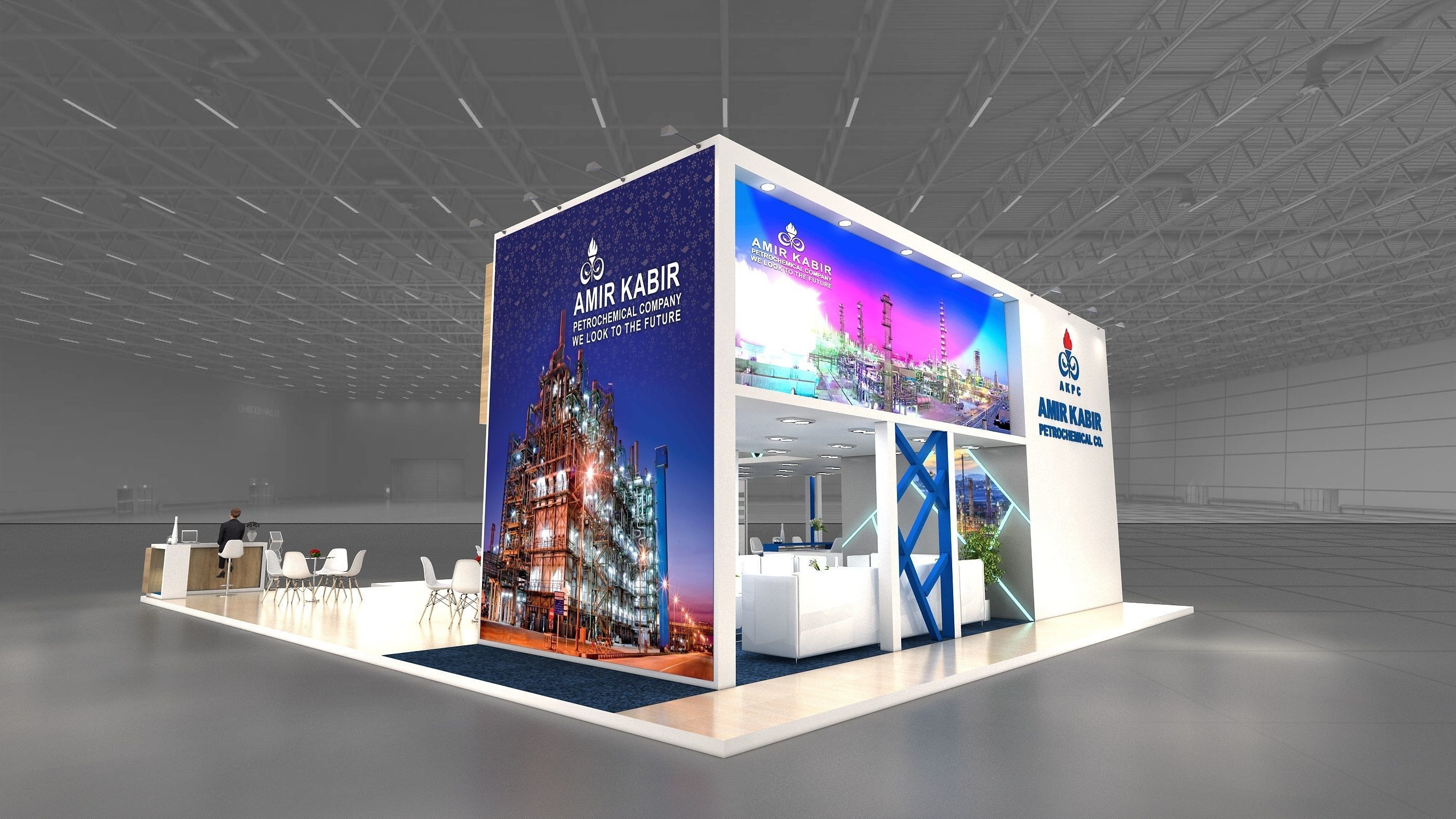 14X10 EXHIBITION STAND ALL SIDE OPEN 3D model_3