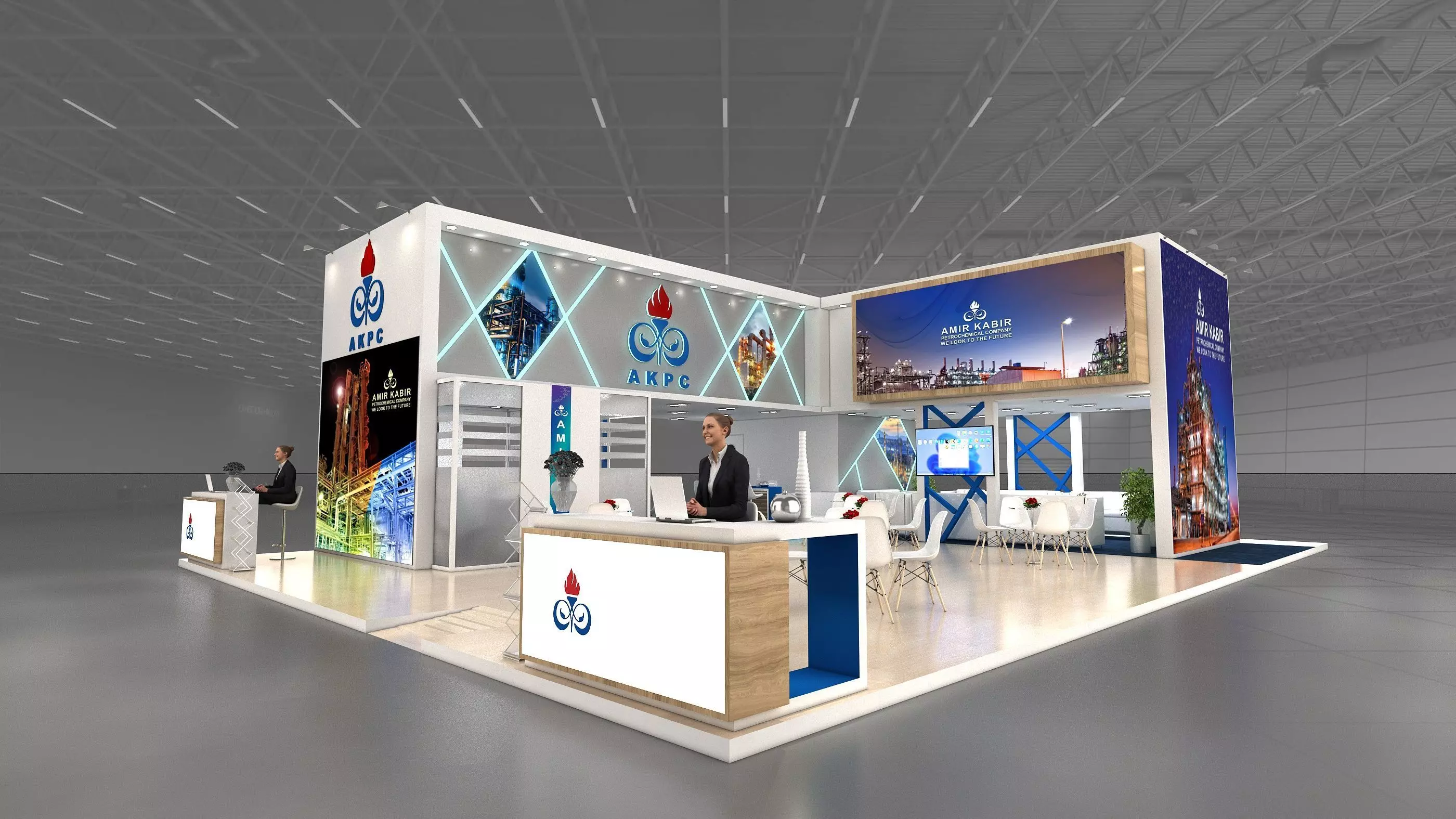 14X10 EXHIBITION STAND ALL SIDE OPEN 3D model_0