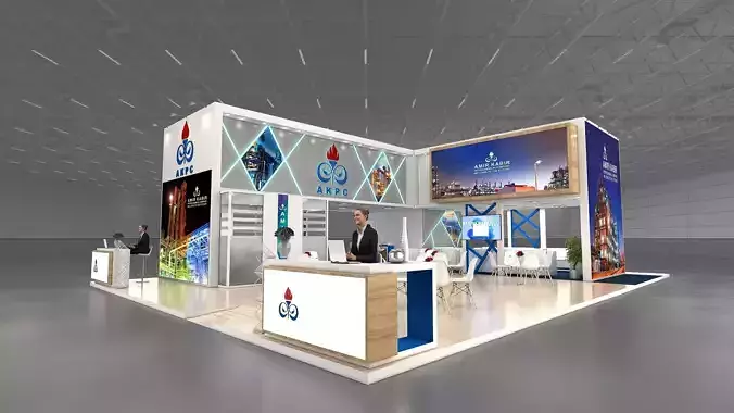 14X10 EXHIBITION STAND ALL SIDE OPEN