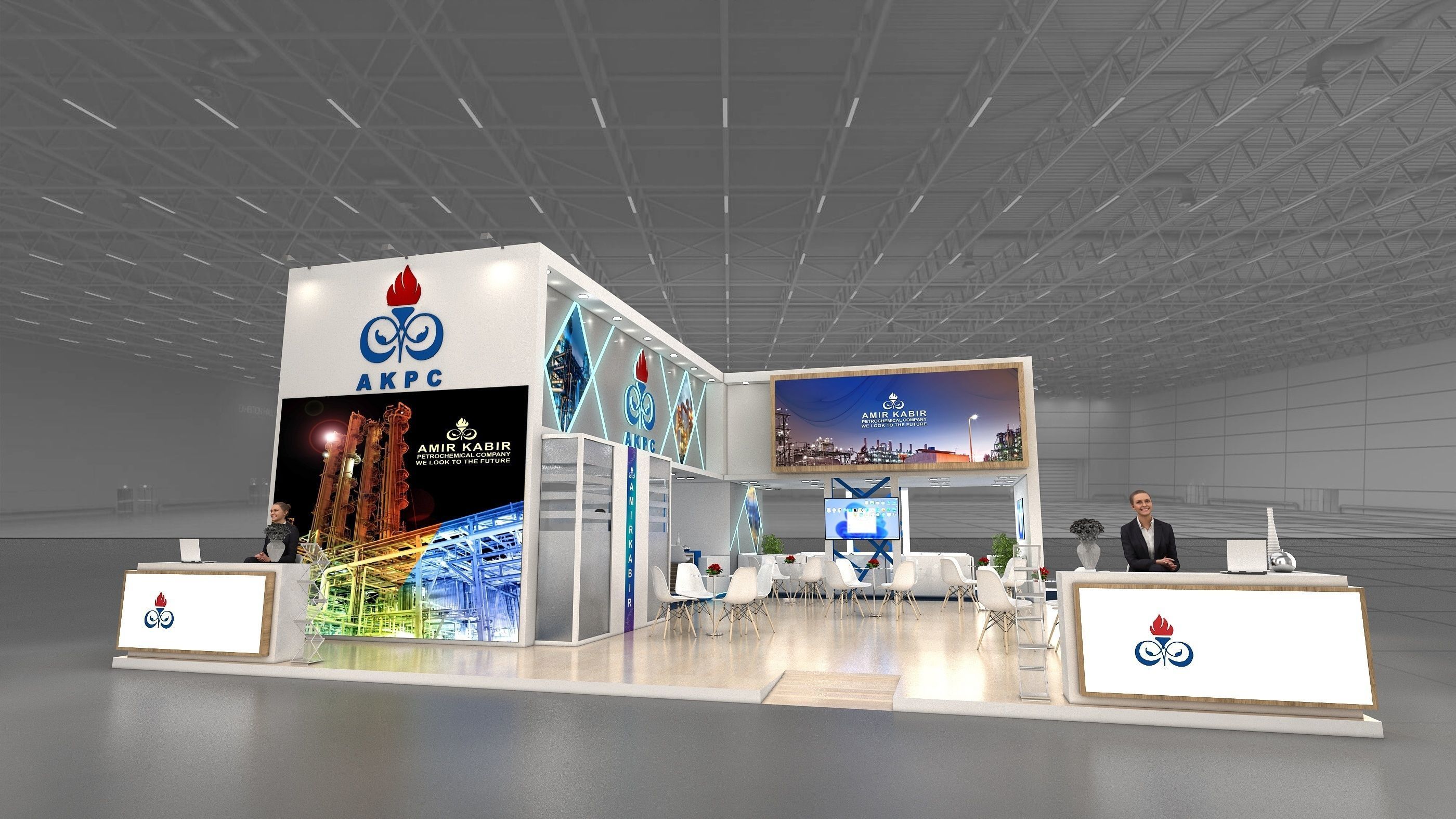 14X10 EXHIBITION STAND ALL SIDE OPEN 3D model_1