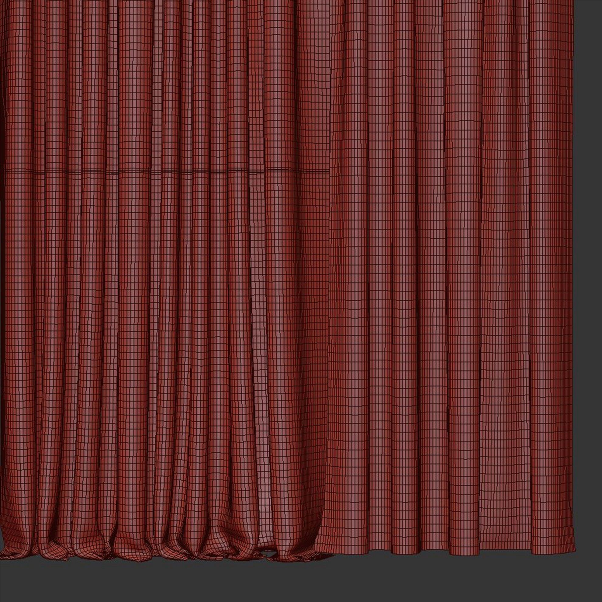 Curtain Set M31 3D model_5