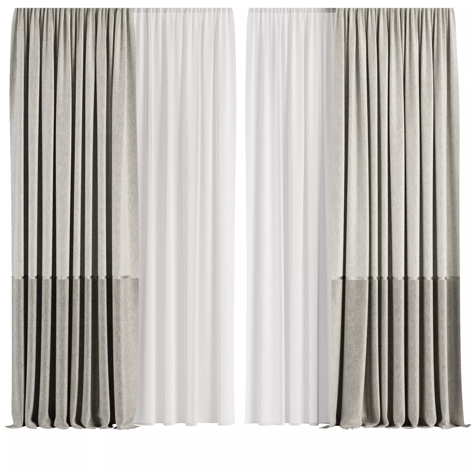 Curtain Set M31 3D model_0
