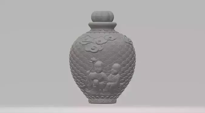 Boy Snuff Bottle 3D print model