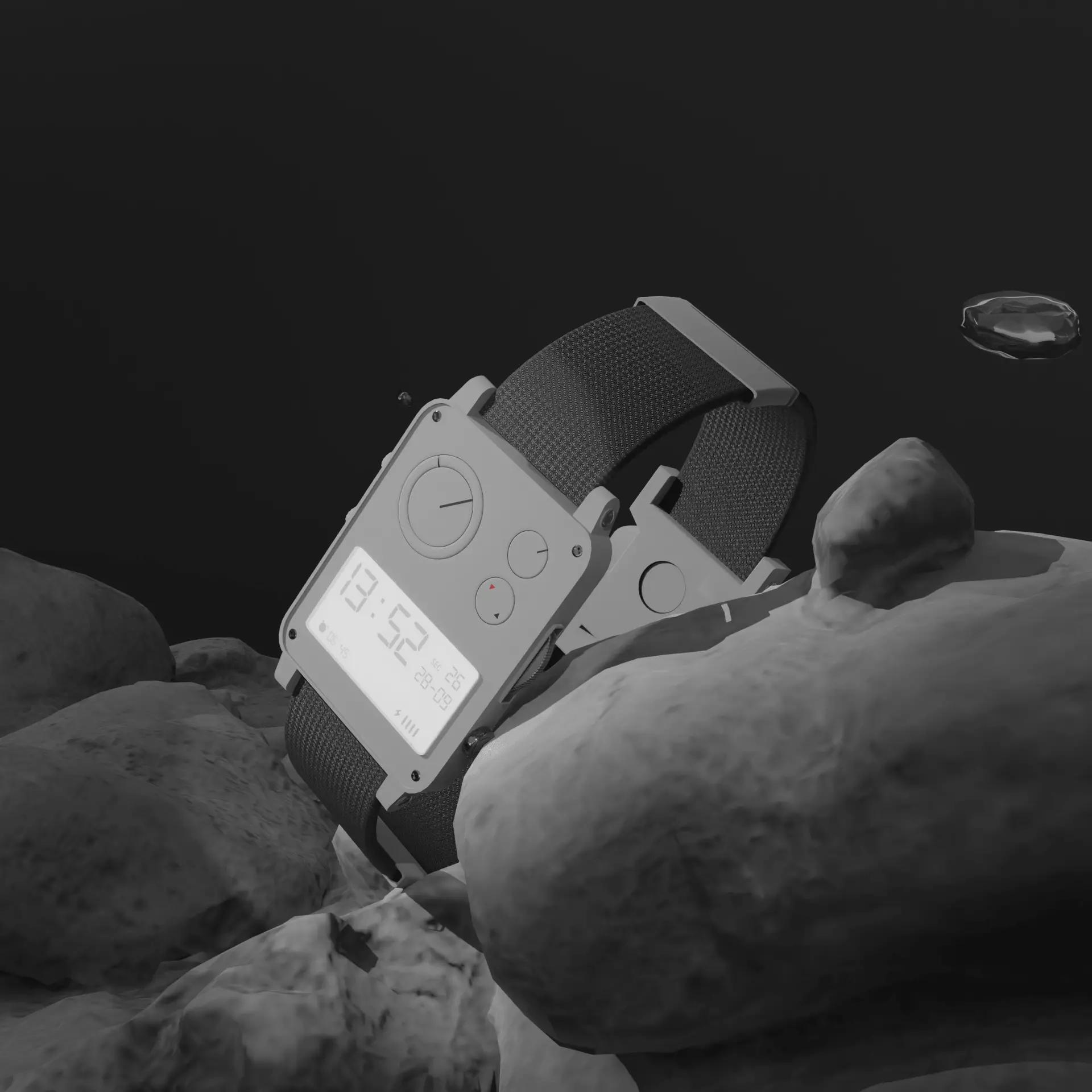 Metalic Smart Watch 3D model