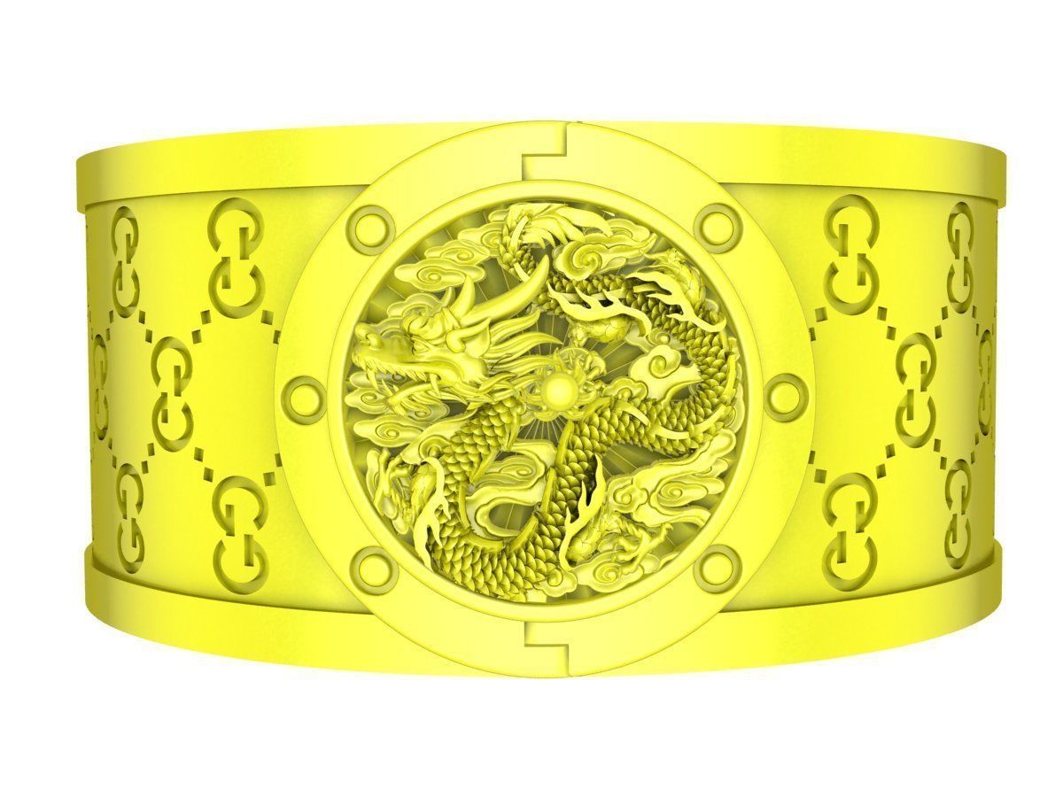 A4761 Luxury Dragon Bangle Bracelets 3D print model_1