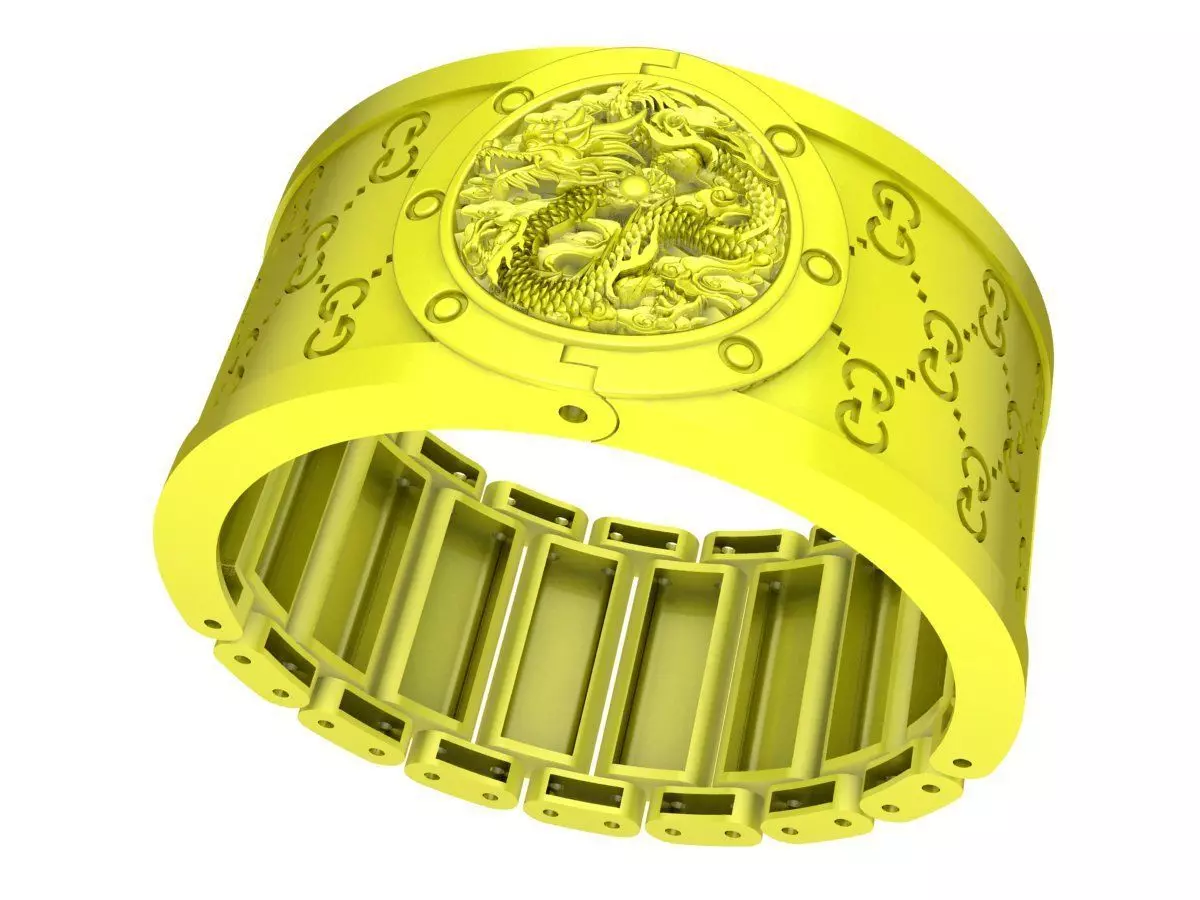 A4761 Luxury Dragon Bangle Bracelets 3D print model_0