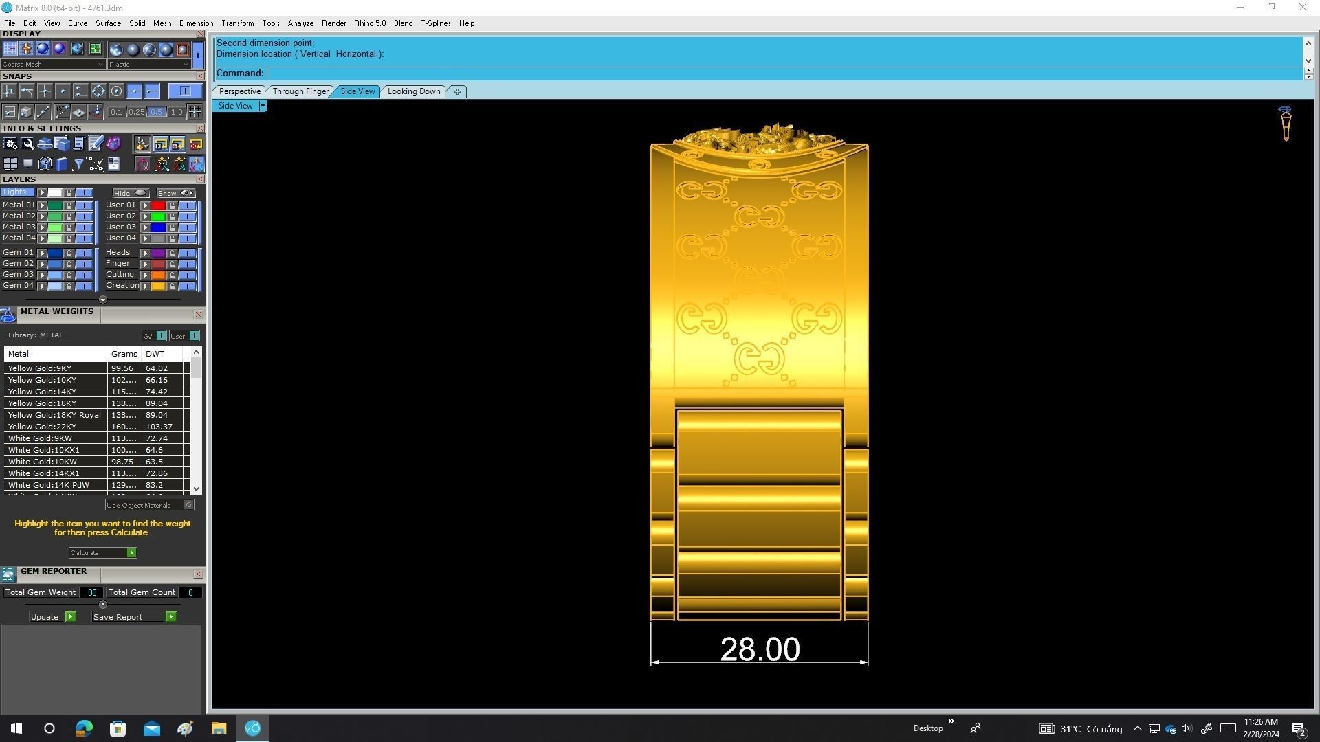 A4761 Luxury Dragon Bangle Bracelets 3D print model_7