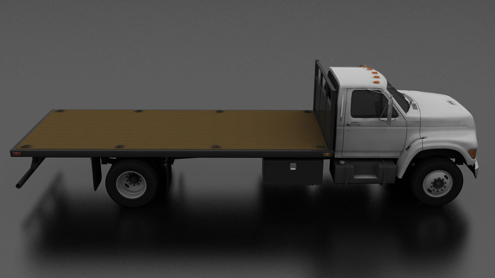  F-Series F-700 Flatbed Truck 1995 Low-poly 3D model_5