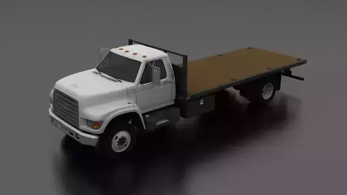  F-Series F-700 Flatbed Truck 1995 Low-poly 3D model