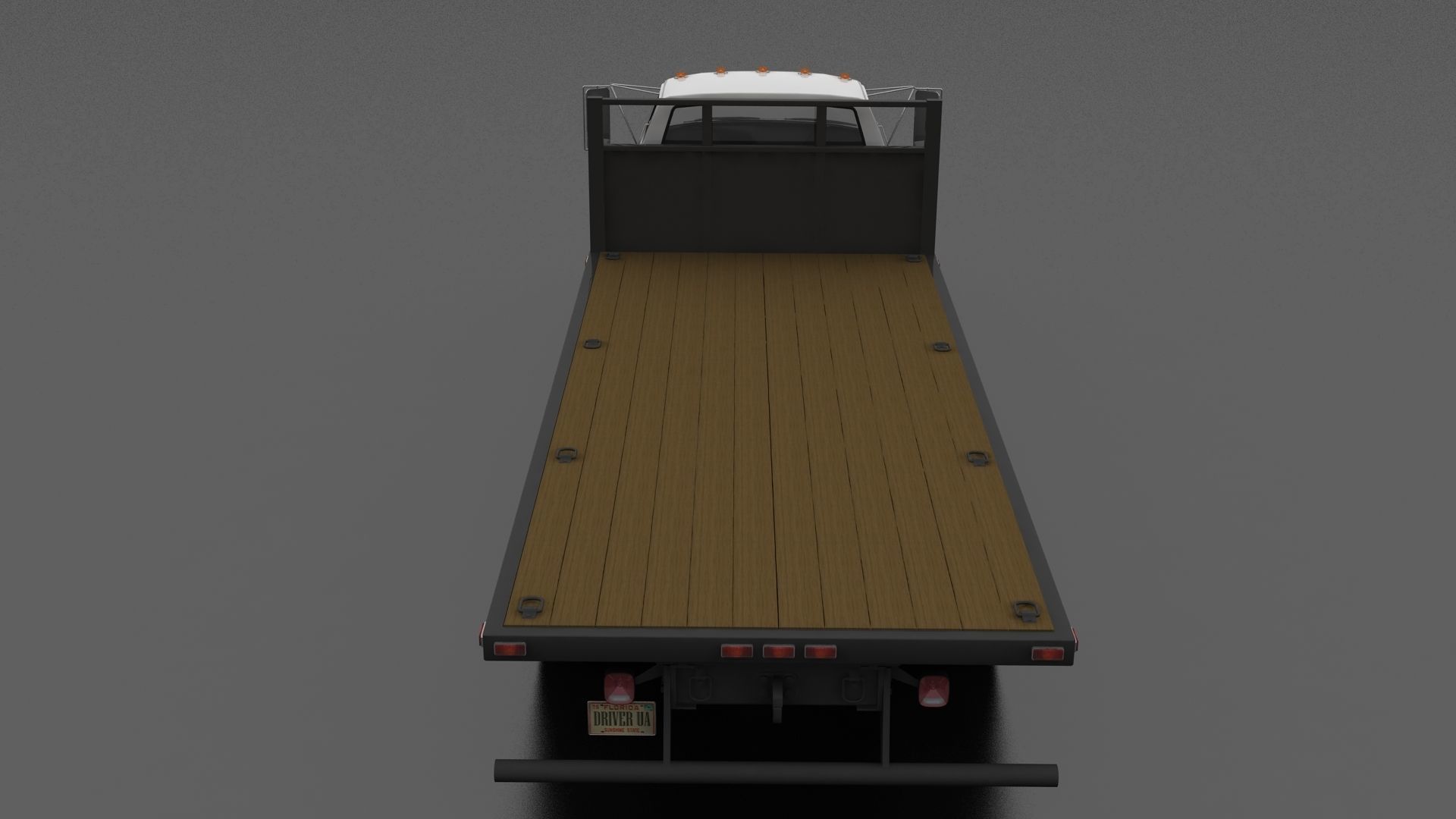 F-Series F-700 Flatbed Truck 1995 Low-poly 3D model_3