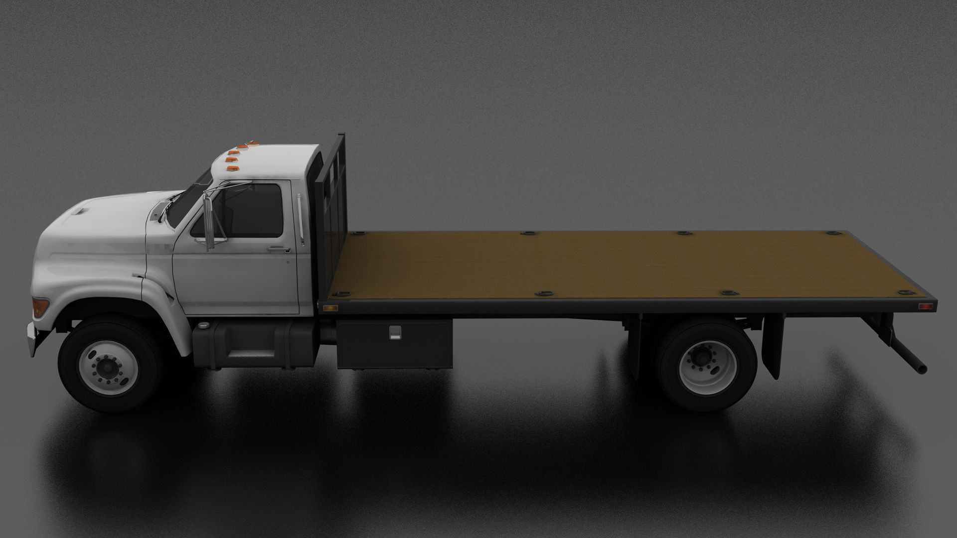 F-Series F-700 Flatbed Truck 1995 Low-poly 3D model_1