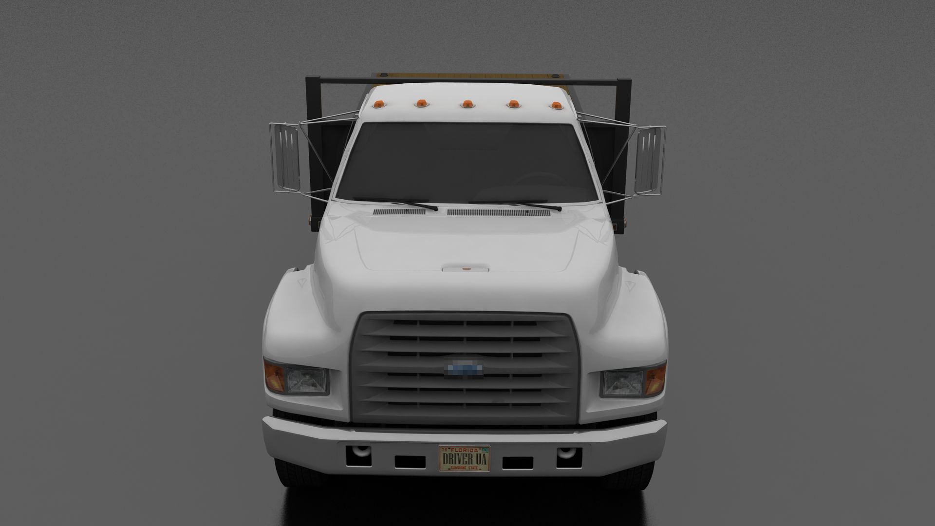 F-Series F-700 Flatbed Truck 1995 Low-poly 3D model_7