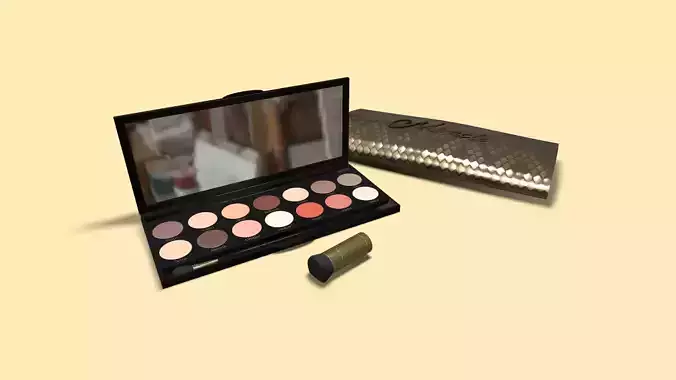 Cosmetic Kit with Bag - 3D Model