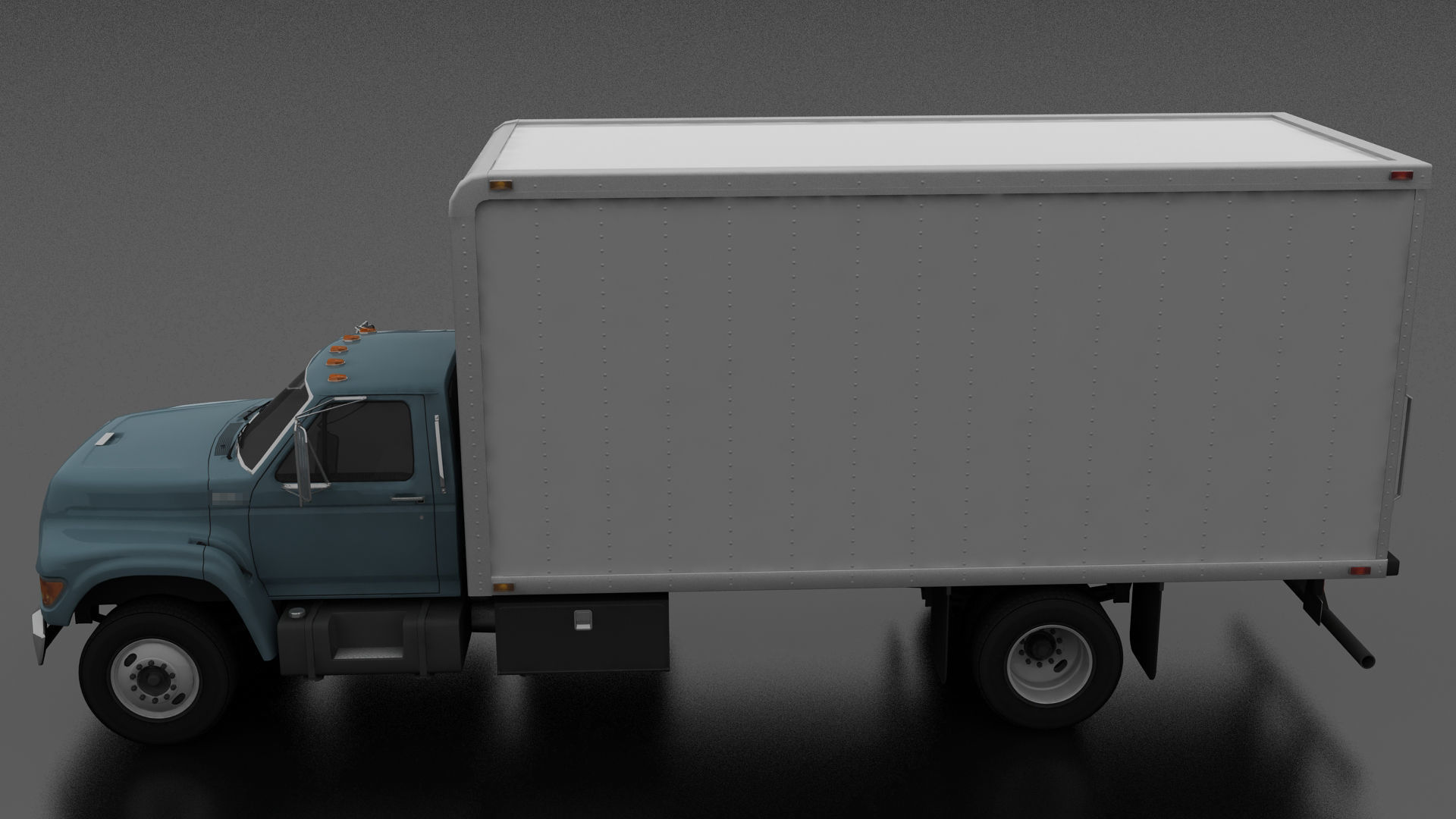 F-Series F-700 Box Truck 1995 Low-poly 3D model_1