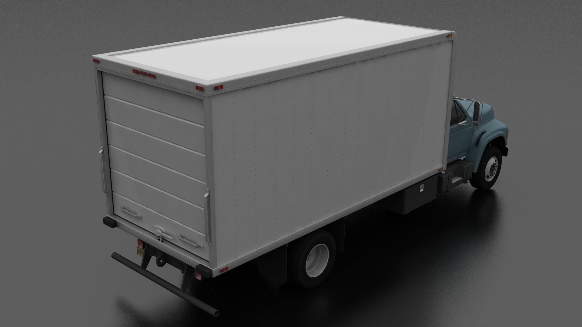 F-Series F-700 Box Truck 1995 Low-poly 3D model_4