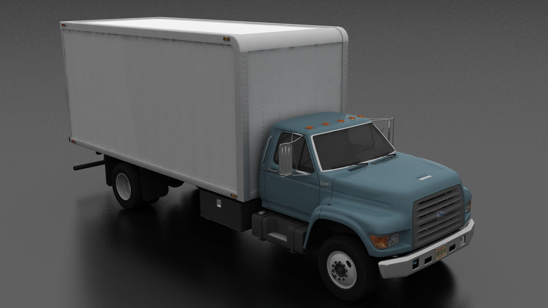 F-Series F-700 Box Truck 1995 Low-poly 3D model_6