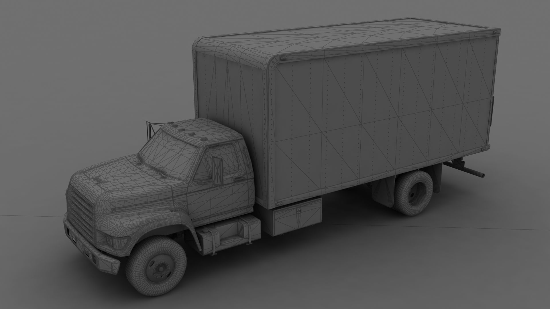 F-Series F-700 Box Truck 1995 Low-poly 3D model_8