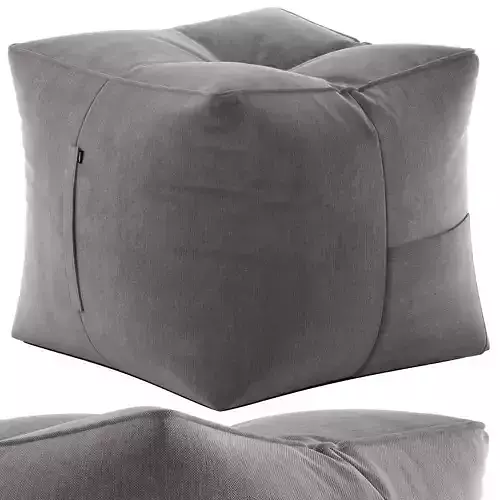 LIFE Grey Bean Bag Pouffe and Vienna Woods Bermuda Ottoman
