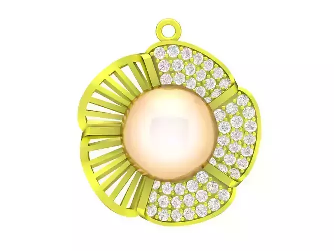 A4706 Luxury Diamond Pearl Pendant