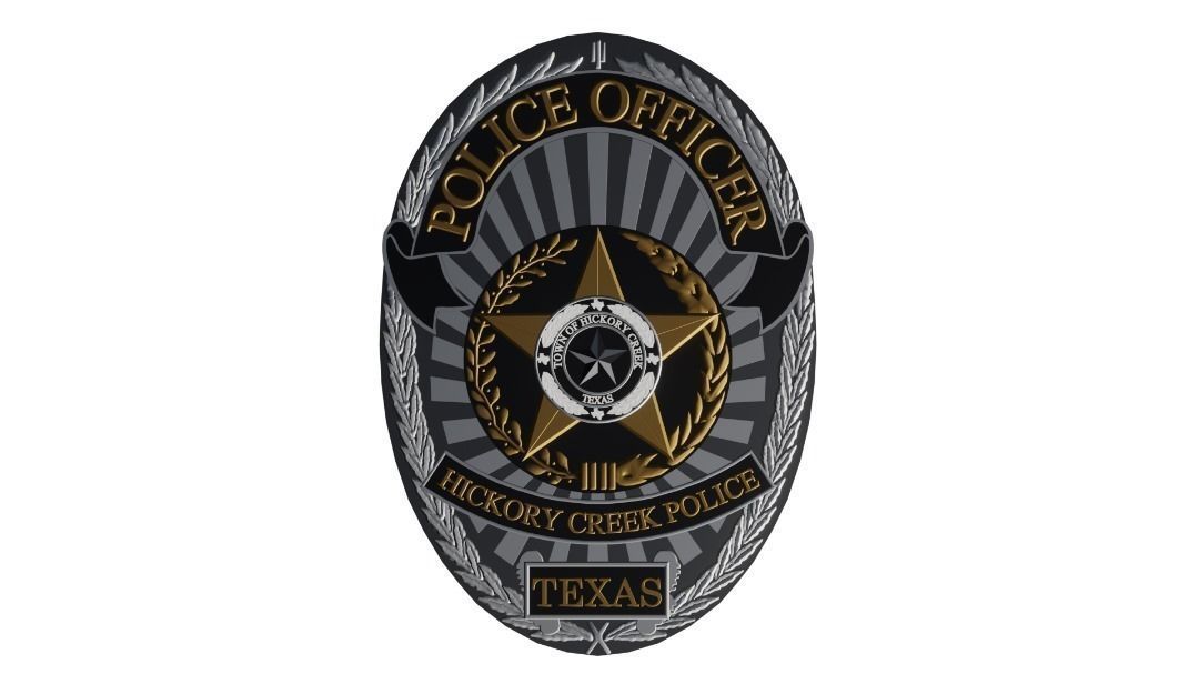 Hickory Creek Police Badge 3D Printable 3D print model_8