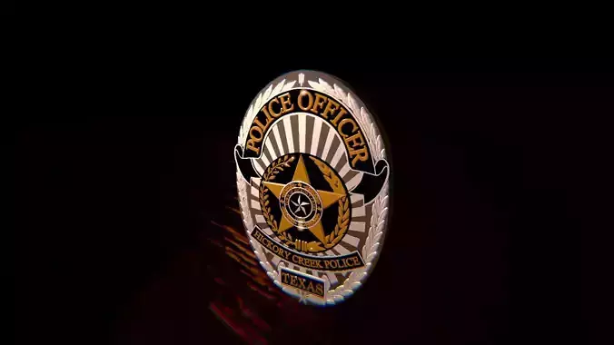 Hickory Creek Police Badge 3D Printable 3D print model
