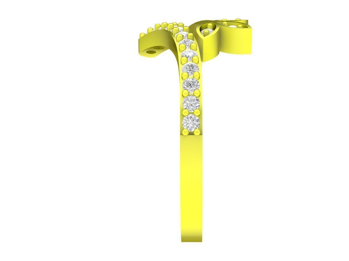 5173 fashion leaf diamond women ring  3D print model_4