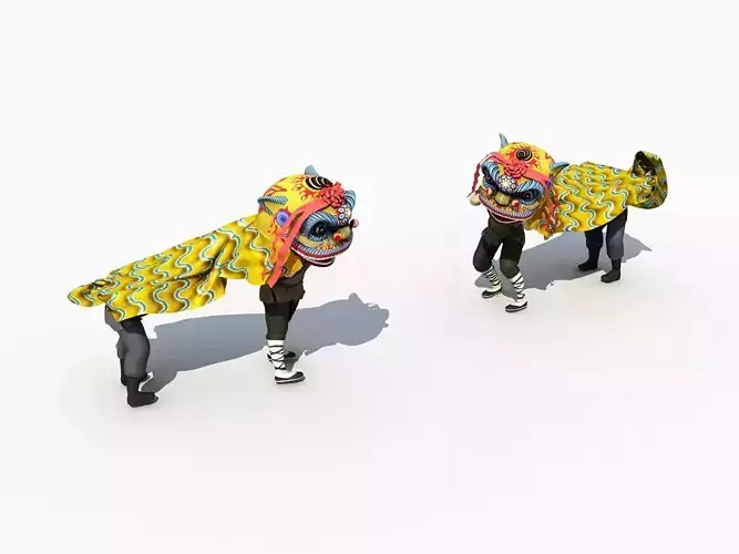 Chinese cultural lion dance