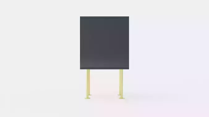 Vogue Bedside Table - Anthracite Low-poly 3D model