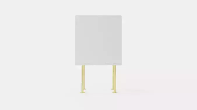 Vogue Bedside Table - White Low-poly 3D model