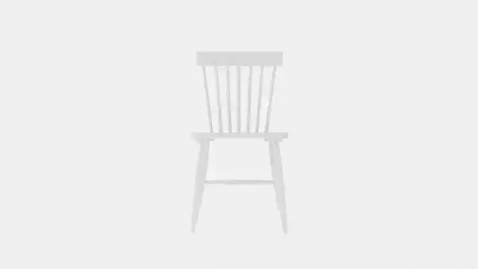 Wood H17 Cane chair - White-pigmented Oak