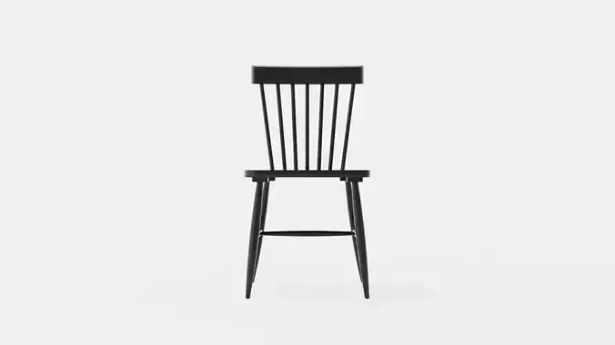 Wood H17 Cane chair - Black