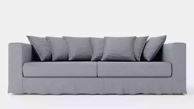 Le Grand Air 3-Seater Sofa Linen - Foggy Morning Low-poly 3D model