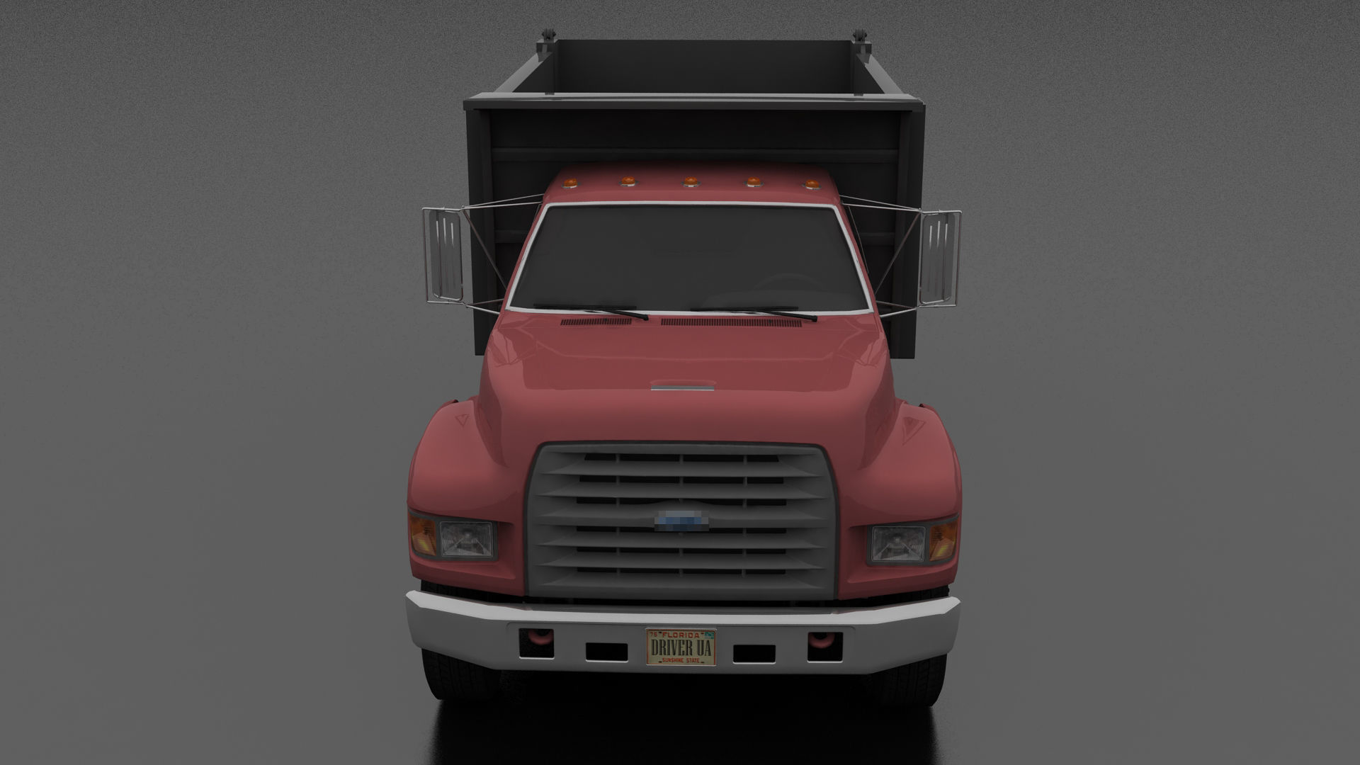 F-Series FT-900 Dump Truck Tandem Axle 1995 Low-poly 3D model_7